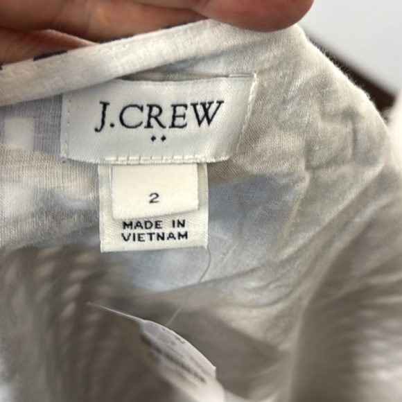 J. Crew NWT Navy White Checkered Tank Dress Size 2 - Picture 8 of 10